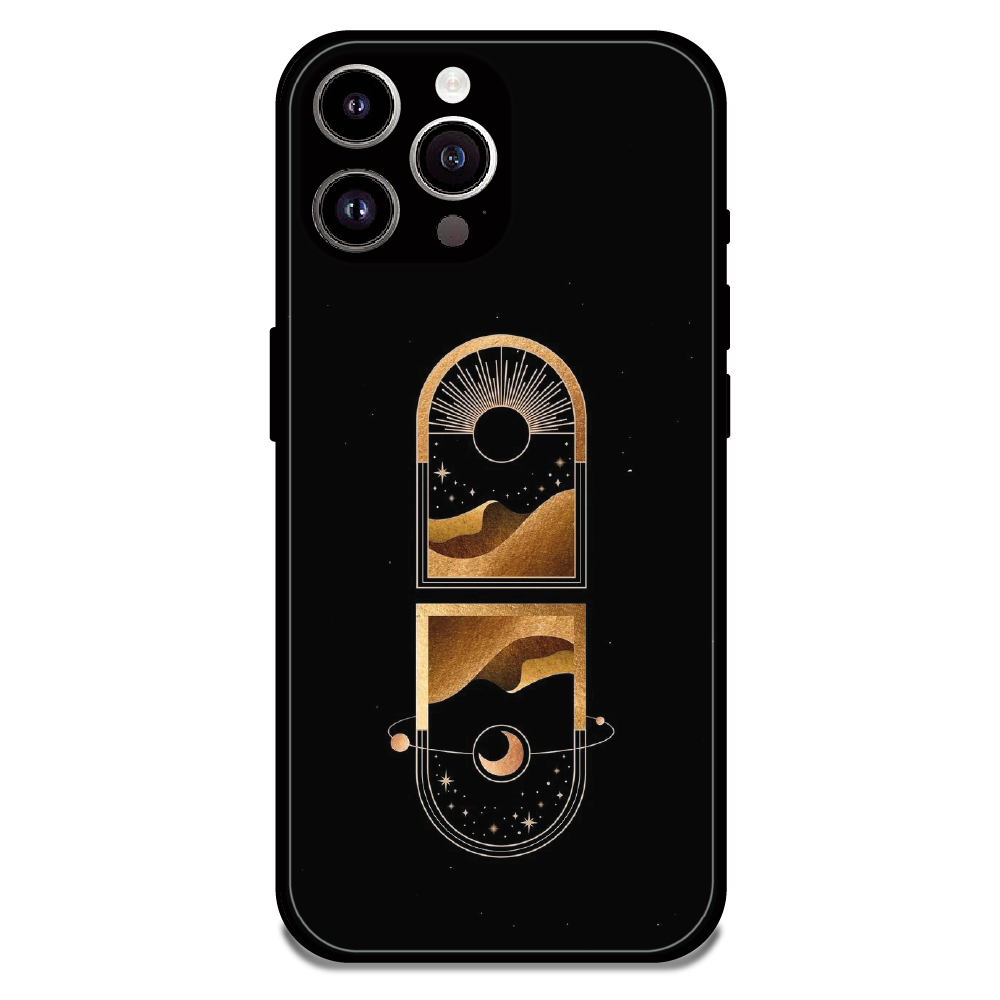 Golden Geometry - Glossy Metal Silicone Case For Apple iPhone 11 Pro Max