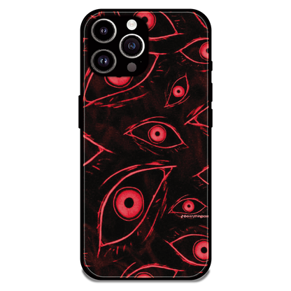 Crimson Eyes Chaos - Glossy Metal Silicone Case For Apple iPhone 11 Pro Max