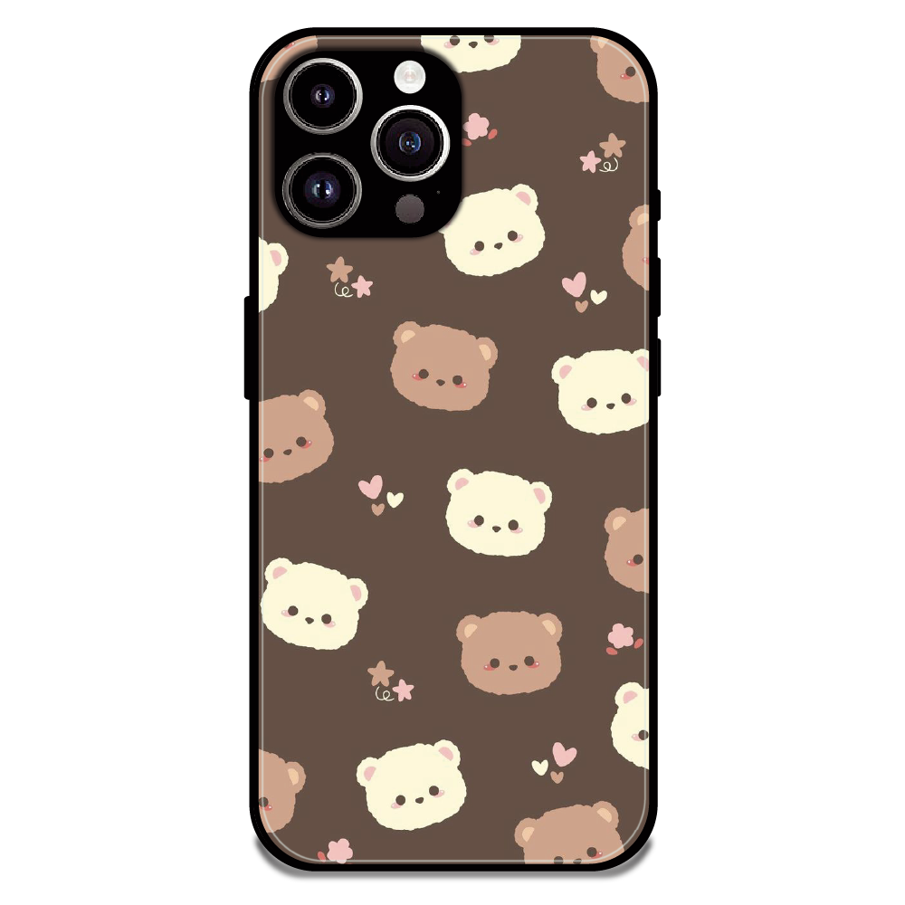 Cozy Bear Pattern - Glossy Metal Silicone Case For Apple iPhone 11 Pro Max