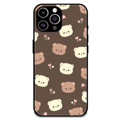 Cozy Bear Pattern - Glossy Metal Silicone Case For Apple iPhone 11 Pro Max