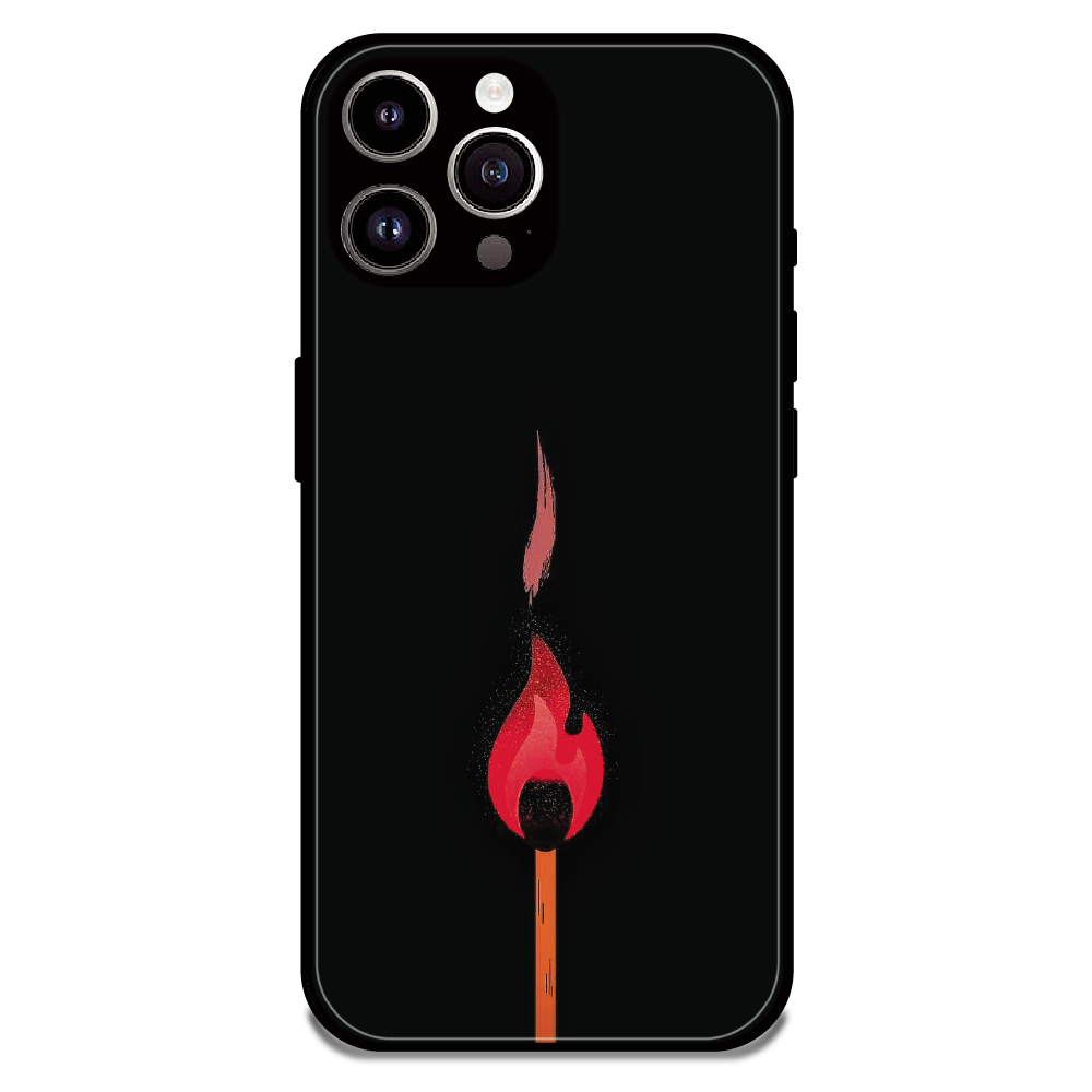 Burning Match - Glossy Metal Silicone Case For Apple iPhone 11 Pro Max