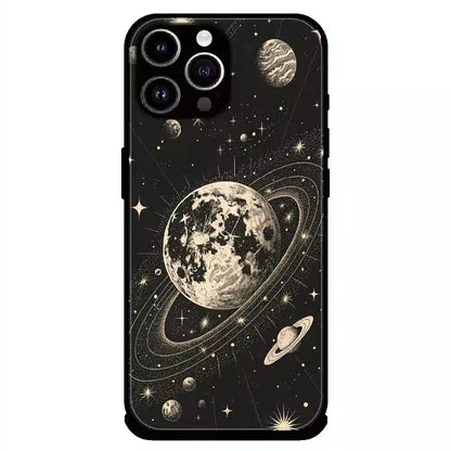 Celestial Planet Orbit - Glossy Metal Silicone Case For Apple iPhone 11 Pro Max