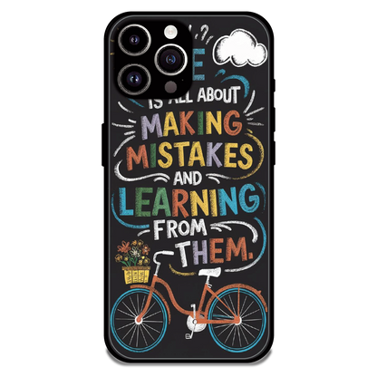 Motivational Quote Bicycle Art - Glossy Metal Silicone Case For Apple iPhone 11 Pro Max