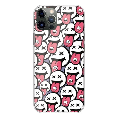 Funny Cartoon Faces - Printed Silicone Case For Apple iPhone 11 Pro Max