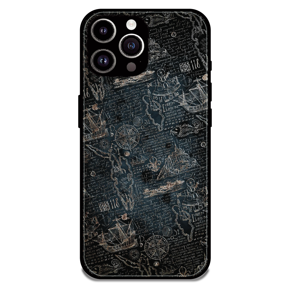 Vintage Explorer Map - Glossy Metal Silicone Case For Apple iPhone 11 Pro Max