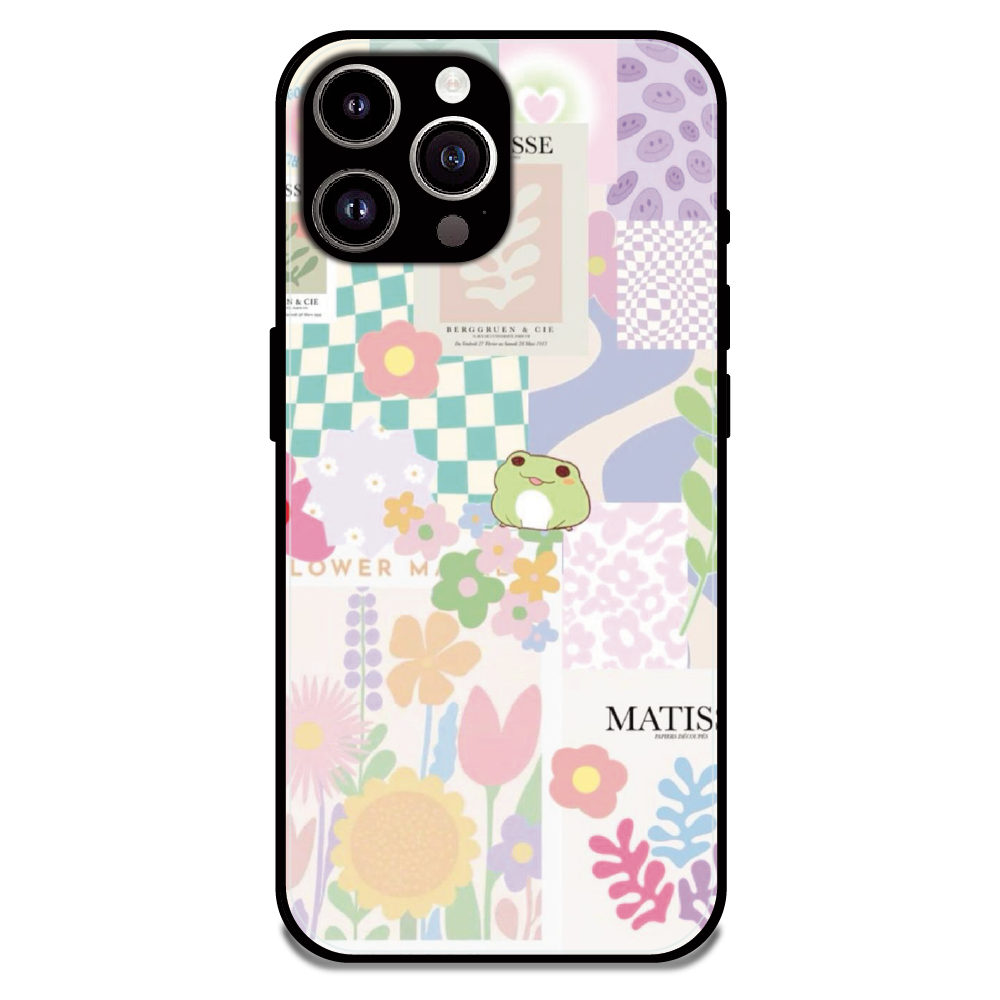 Cute Pastel Floral Collage Art - Glossy Metal Silicone Case For Apple iPhone 11 Pro Max