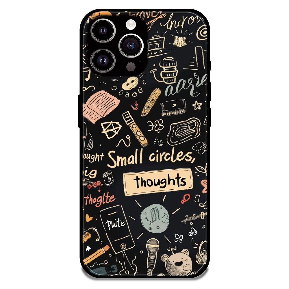 Thought Doodle Noir - Glossy Metal Silicone Case For Apple iPhone 11 Pro Max