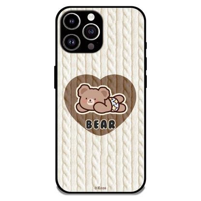 Bear Heart - Glossy Metal Silicone Case For Apple iPhone 11 Pro Max