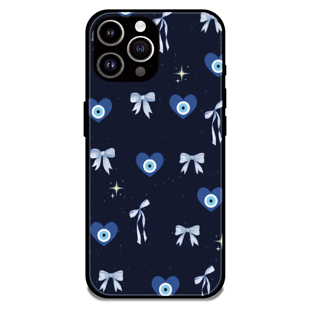 Evil Eye Bow Midnight - Glossy Metal Silicone Case For Apple iPhone 11 Pro Max