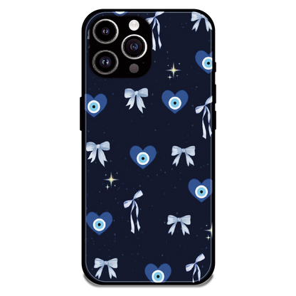 Evil Eye Bow Midnight - Glossy Metal Silicone Case For Apple iPhone 11 Pro Max