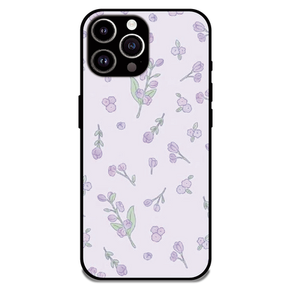 Lavender Floral Ditsy - Glossy Metal Silicone Case For Apple iPhone 11 Pro Max