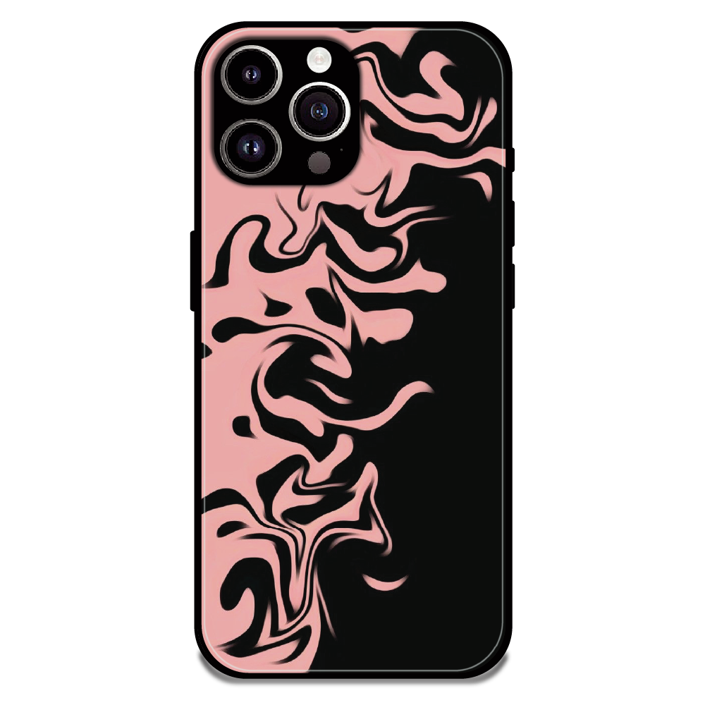 Blush Noir Marble - Glossy Metal Silicone Case For Apple iPhone 11 Pro Max