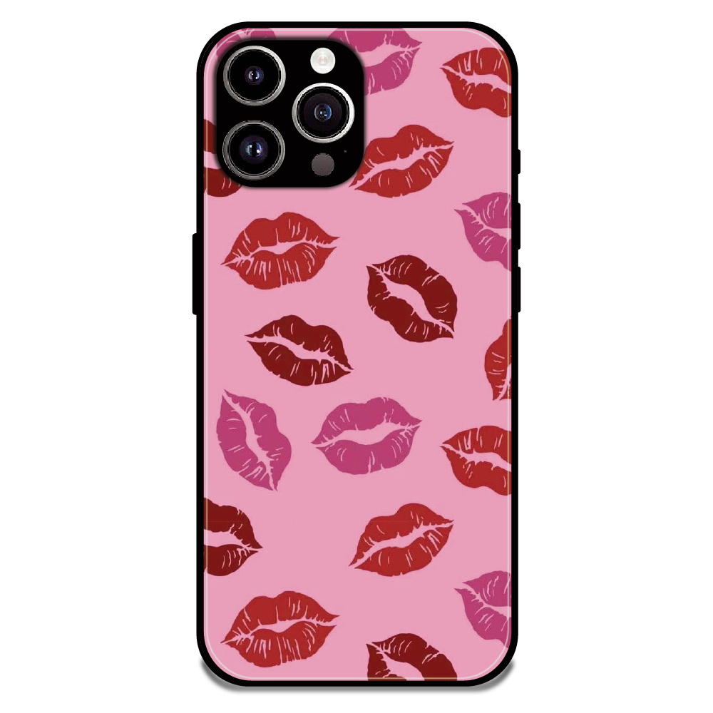 Pink Lips Pop Art Pattern - Glossy Metal Silicone Case For Apple iPhone 11 Pro Max