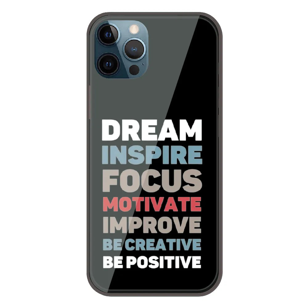 Dream Inspire Focus Typography - Printed Silicone Case For Apple iPhone 11 Pro Max