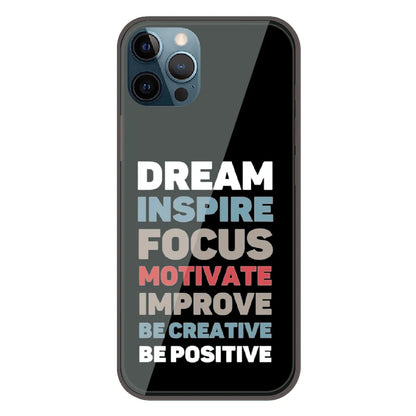 Dream Inspire Focus Typography - Printed Silicone Case For Apple iPhone 11 Pro Max