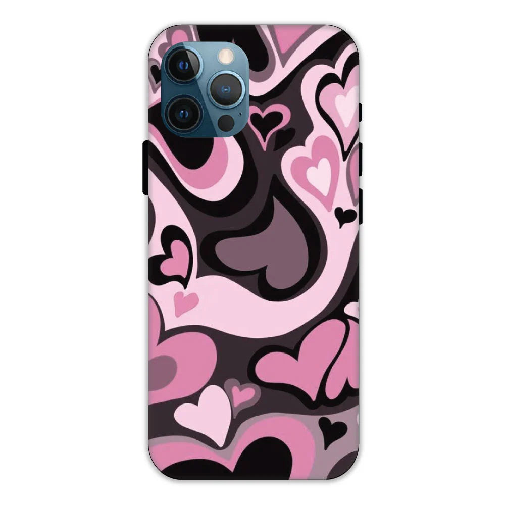 Pink & Black Mini Hearts Hard Case Apple iPhone 11 Pro Models