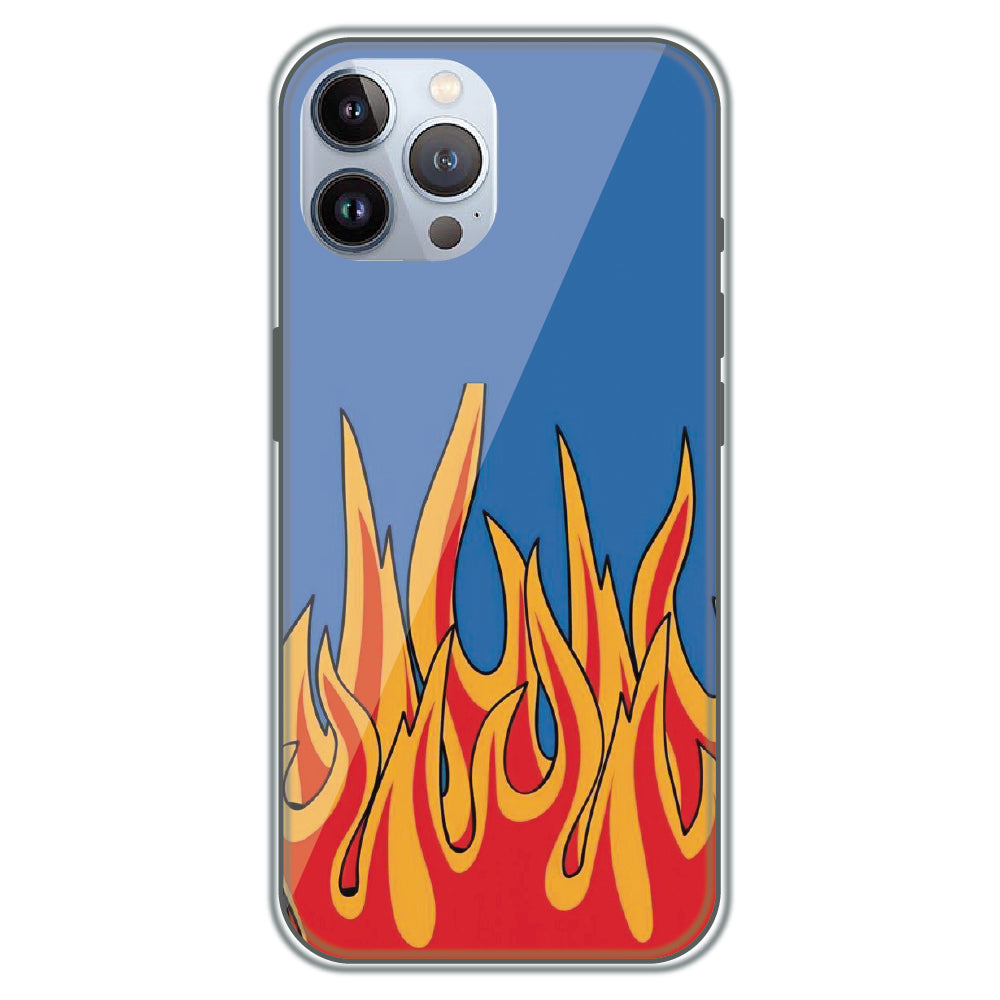 Blue Sky Flames - Printed Silicone Case for Apple iPhone 11 Pro