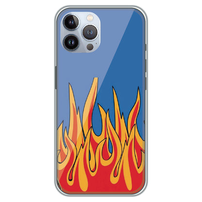 Blue Sky Flames - Printed Silicone Case for Apple iPhone 11 Pro