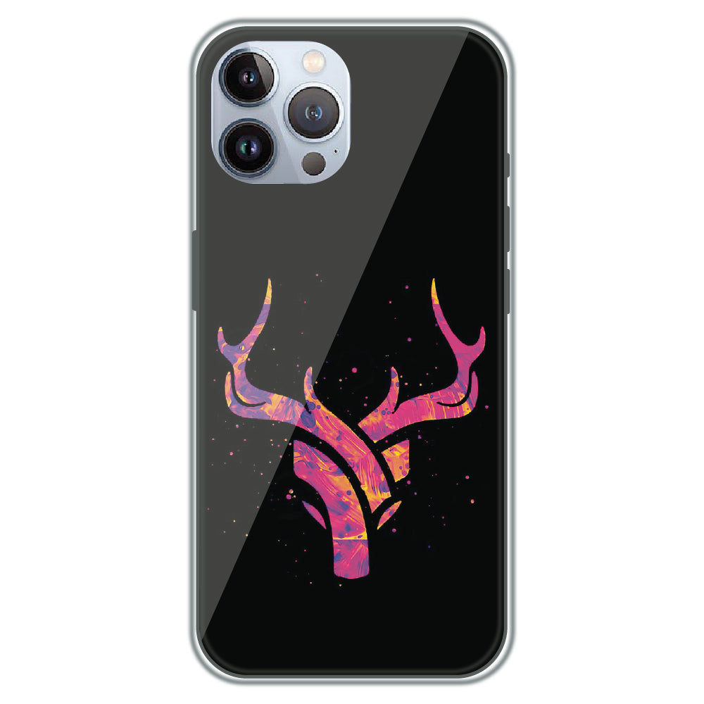 Neon Deer Antlers - Printed Silicone Case for Apple iPhone 11 Pro
