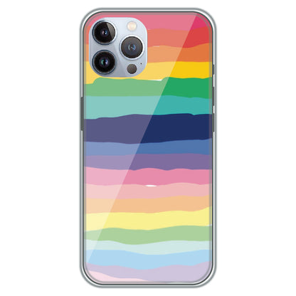 Rainbow Stripes - Printed Silicone Case for Apple iPhone 11 Pro