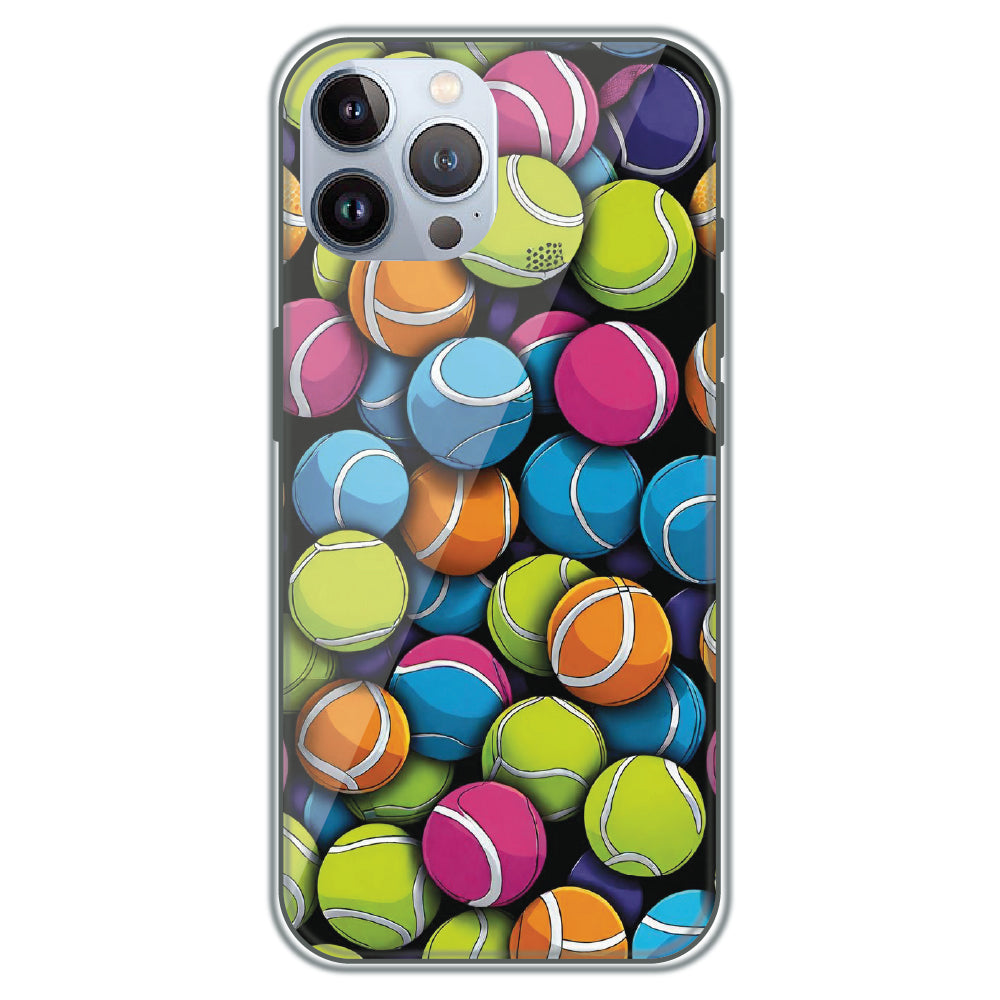 Tennis Ball Pile - Printed Silicone Case for Apple iPhone 11 Pro