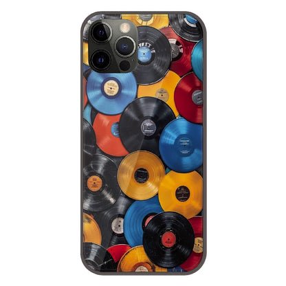 Retro Vinyl Record Pattern - Printed Silicone Case For Apple iPhone 11 Pro
