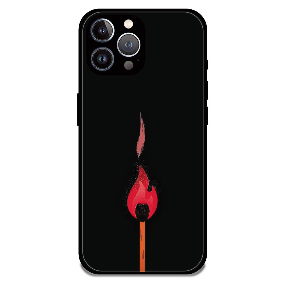 Burning Match - Glossy Metal Silicone Case For Apple iPhone 11 Pro