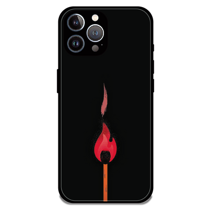 Burning Match - Glossy Metal Silicone Case For Apple iPhone 11 Pro