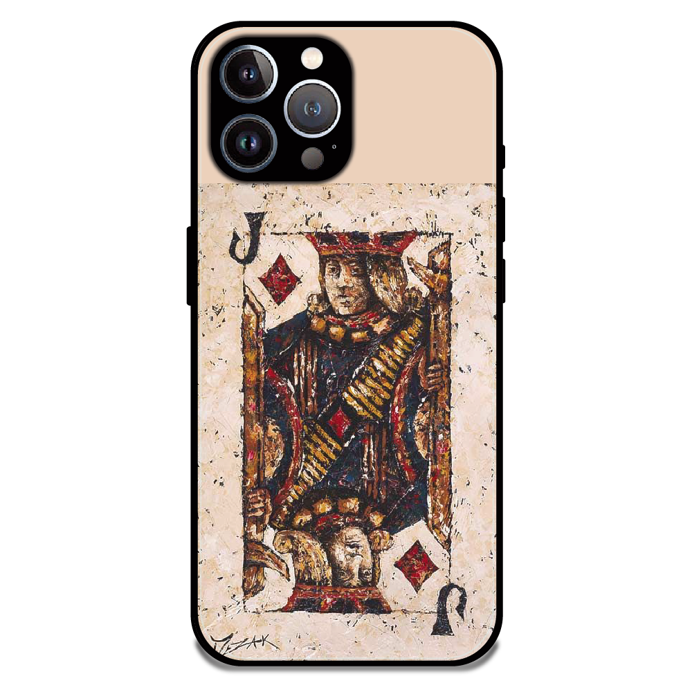 Vintage Playing Card King Art - Glossy Metal Silicone Case For Apple iPhone 11 Pro