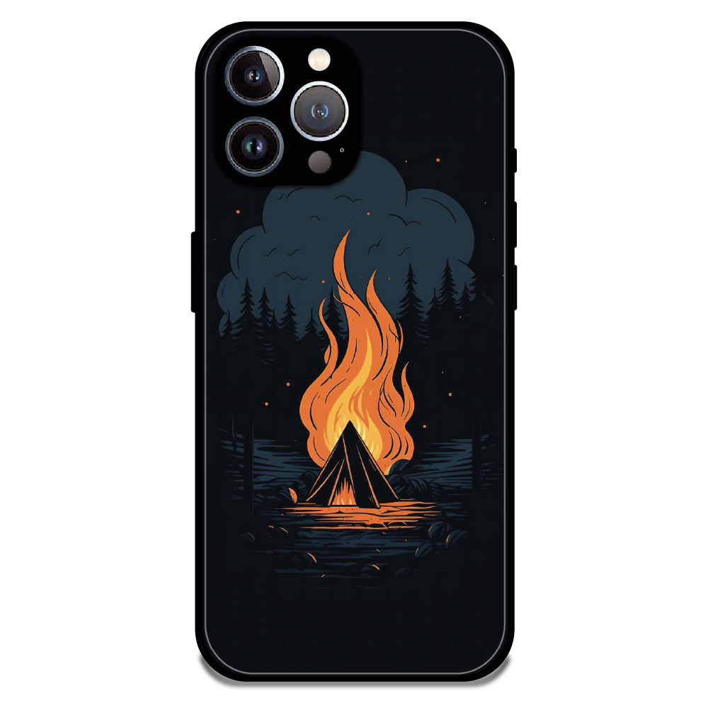 Midnight Campfire Adventure - Glossy Metal Silicone Case For Apple iPhone 11 Pro