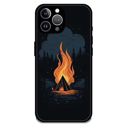 Midnight Campfire Adventure - Glossy Metal Silicone Case For Apple iPhone 11 Pro