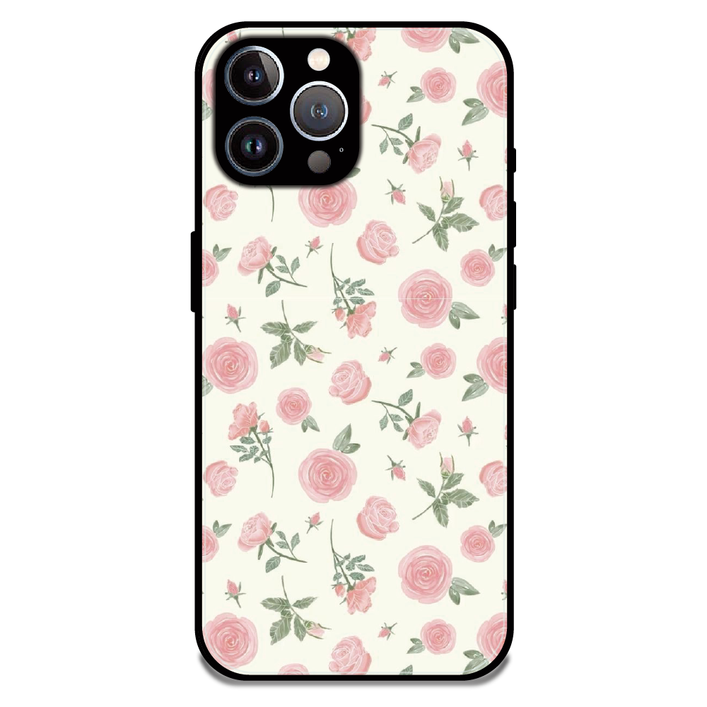 Soft Pink Rose Bloom - Glossy Metal Silicone Case For Apple iPhone 11 Pro