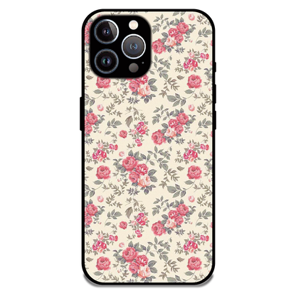 Vintage Rose Meadow - Glossy Metal Silicone Case For Apple iPhone 11 Pro