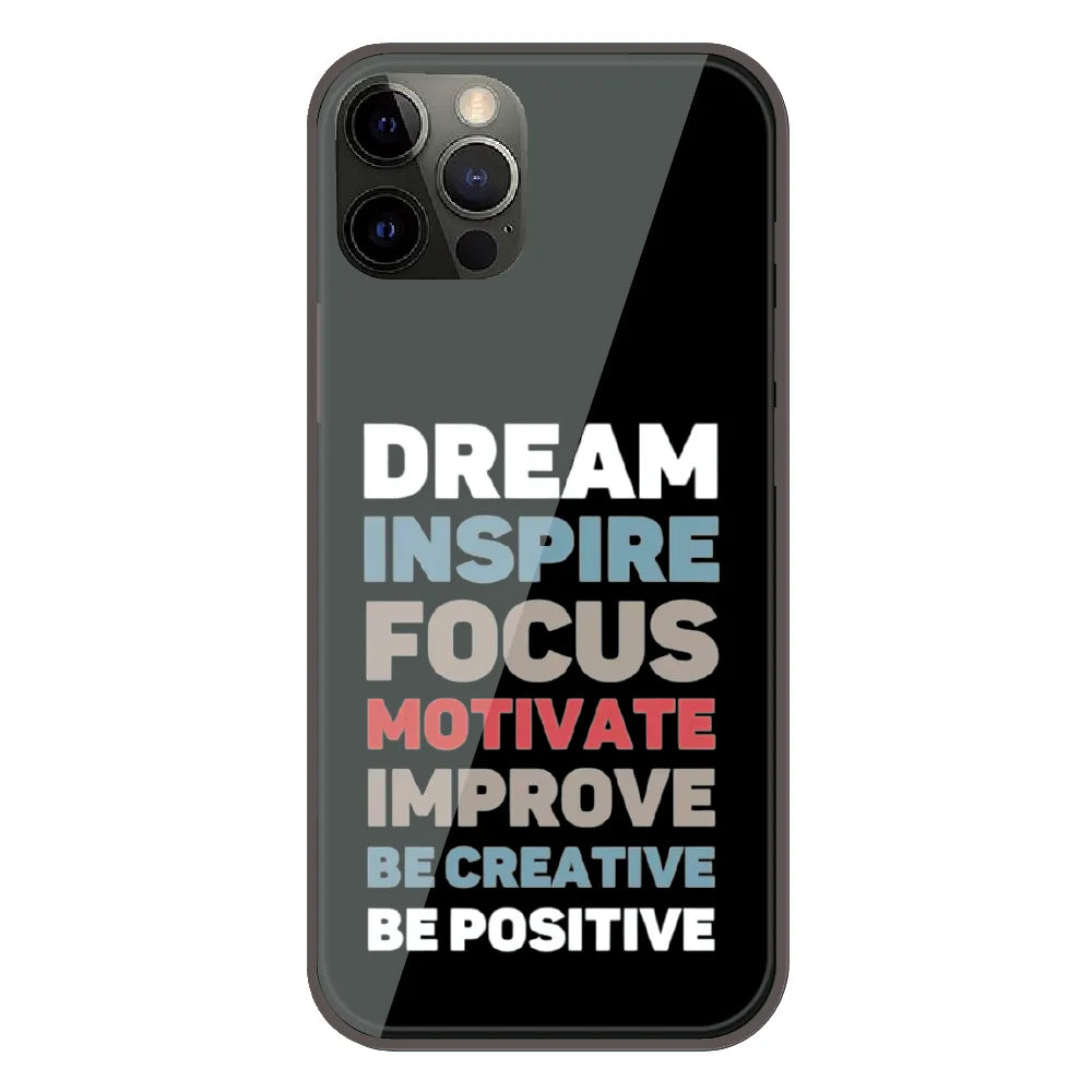 Dream Inspire Focus Typography - Printed Silicone Case For Apple iPhone 11 Pro
