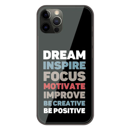 Dream Inspire Focus Typography - Printed Silicone Case For Apple iPhone 11 Pro