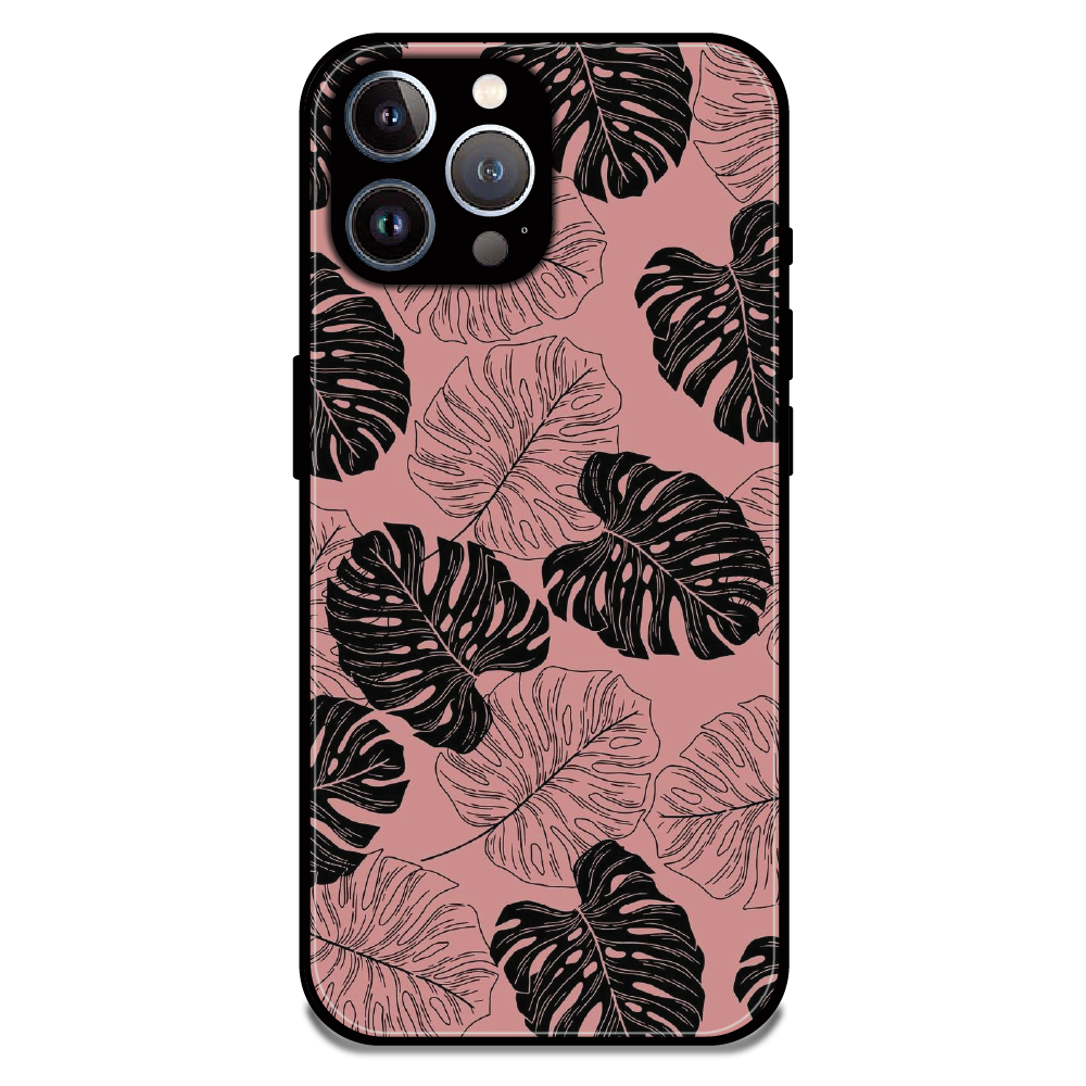 Tropical Monstera Leaf Pattern - Glossy Metal Silicone Case For Apple iPhone 11 Pro