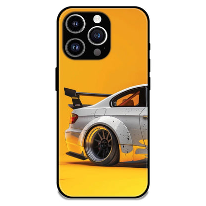 Sport Car Yellow Background - Glossy Metal Silicone Case For Apple iPhone 11 Pro