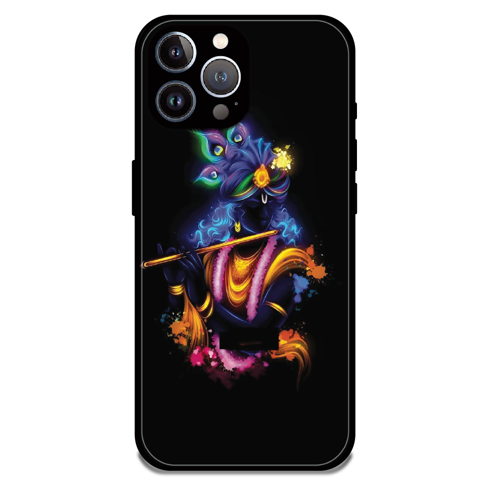 Abstract Krishna - Glossy Metal Silicone Case For Apple iPhone 11 Pro