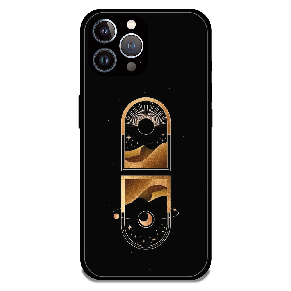 Golden Geometry - Glossy Metal Silicone Case For Apple iPhone 11 Pro