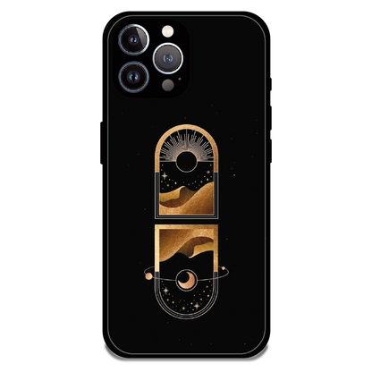 Golden Geometry - Glossy Metal Silicone Case For Apple iPhone 11 Pro