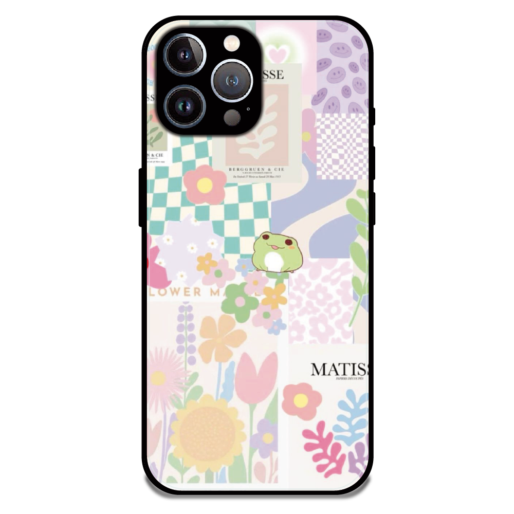 Cute Pastel Floral Collage Art - Glossy Metal Silicone Case For Apple iPhone 11 Pro