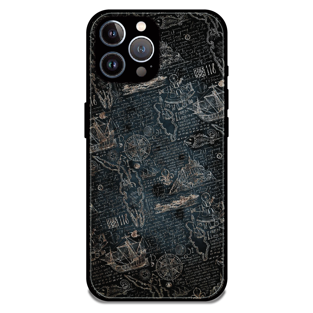 Vintage Explorer Map - Glossy Metal Silicone Case For Apple iPhone 11 Pro