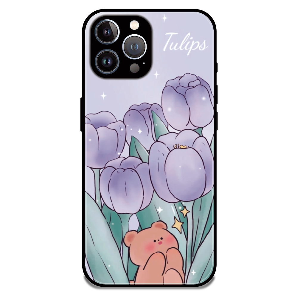 Tulip Bear Dreamscape - Glossy Metal Silicone Case For Apple iPhone 11 Pro