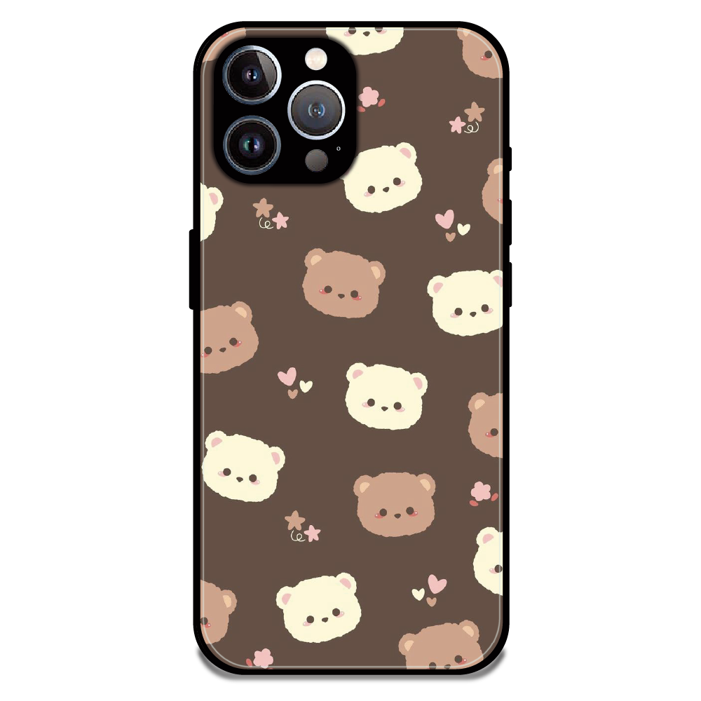 Cozy Bear Pattern - Glossy Metal Silicone Case For Apple iPhone 11 Pro