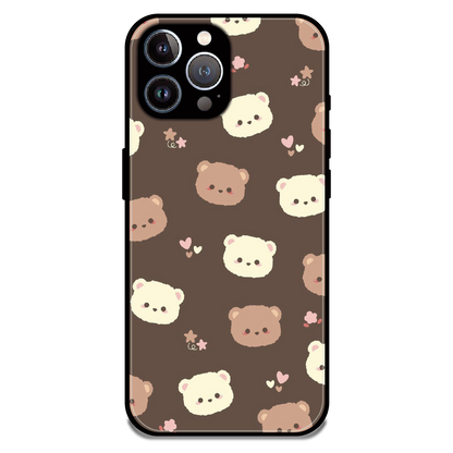 Cozy Bear Pattern - Glossy Metal Silicone Case For Apple iPhone 11 Pro