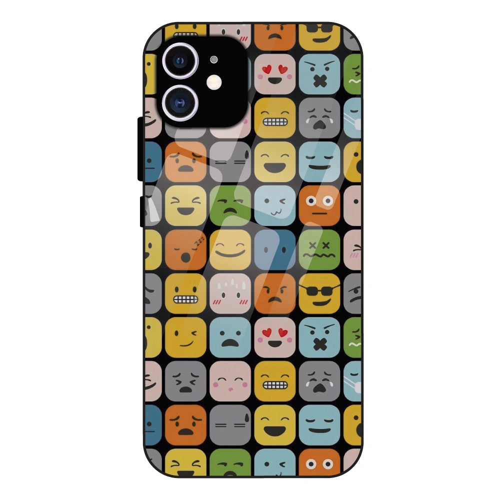 Colorful Expression Pattern - Glass Case For Apple iPhone 11