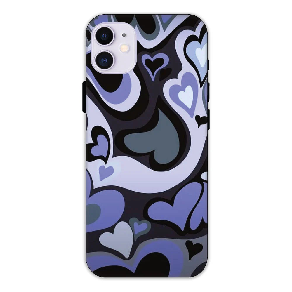 Purple Mini Hearts Hard Case Apple iPhone 11 Models