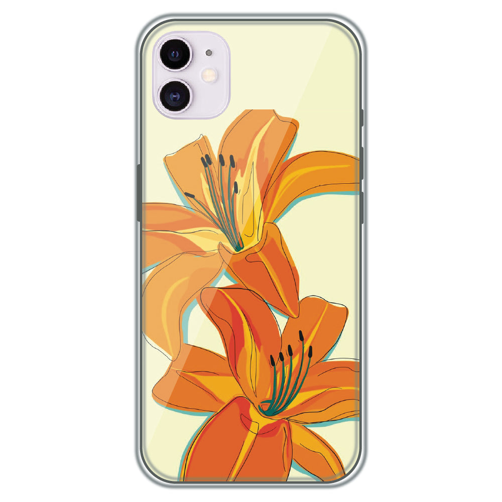 Amber Lily Bloom - Printed Silicone Case for Apple iPhone 11