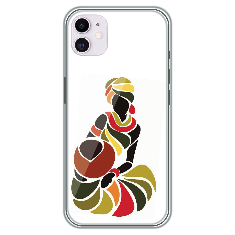 Colorful Silhouette - Printed Silicone Case for Apple iPhone 11