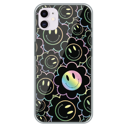 Holographic Smiley Bloom - Printed Silicone Case for Apple iPhone 11